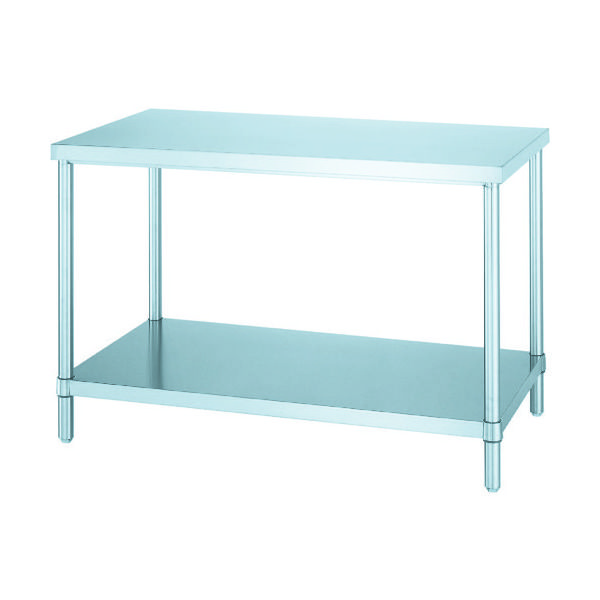 シンコー ステンレス作業台ベタ棚 間口600×奥行450×高さ800 WBN-6045 1台 116-1405（直送品）