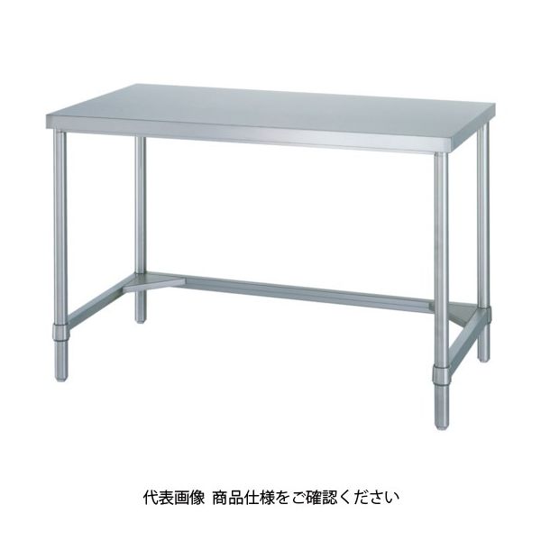 シンコー ステンレス作業台(三方枠タイプ・SUS430) 1800×750×800 WT-18075 1台 116-1596（直送品）