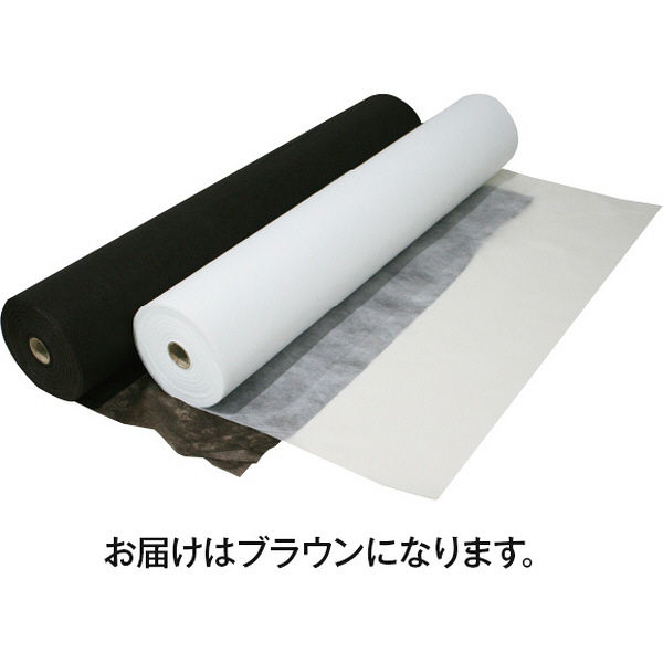 ビー・エイチ ベッドシート厚手タイプ ブラウン（80cm×100m）60cm毎 0600626B（取寄品）