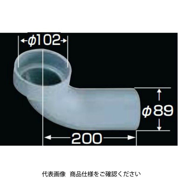 LIXIL 塩ビ製ベンド管(90°)(グレー色) CFー11B CF-11B 1セット(3個)（直送品）