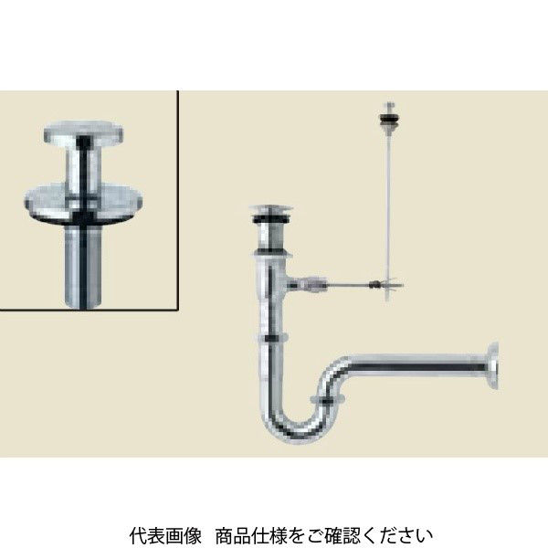 理容機器　新明和前洗面　排水トラップ LIXIL 壁排水Pトラップ(排水口カバー付) 洗面器用(ポップアップ