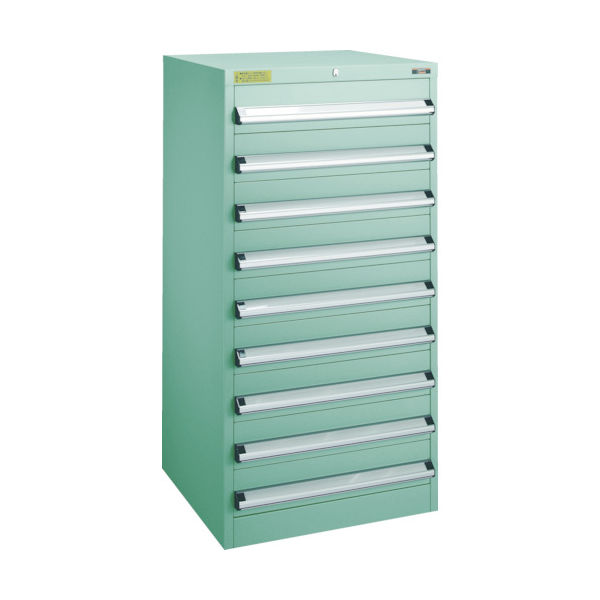 トラスコ中山 TRUSCO VE6S型中量キャビネット 600X550XH1200 引出9段 VE6S-1206 1台(1個)（直送品）