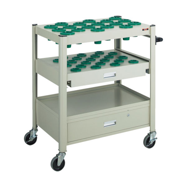 トラスコ中山 TRUSCO TCW型ツーリングワゴン 40X45個スライド棚引出し付 ネオグレー TCW-T402DC NG 1台（直送品）