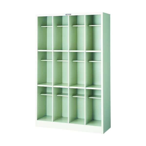 トラスコ中山 TRUSCO 長靴対応オープンシューズケース 12人用 中棚付 NPS12L 1台 478-9679（直送品）