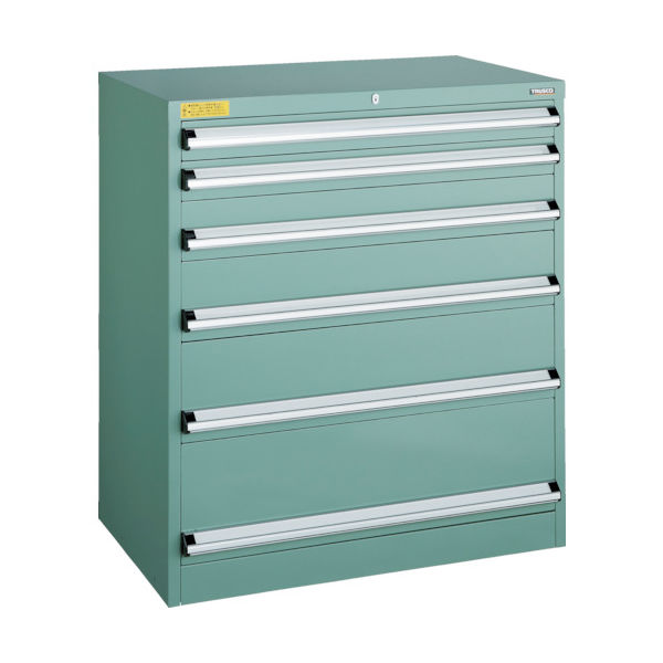 トラスコ中山 TRUSCO VE9S型中量キャビネット 880X550XH1000 引出6段 VE9S-1009 1台(1個)（直送品）