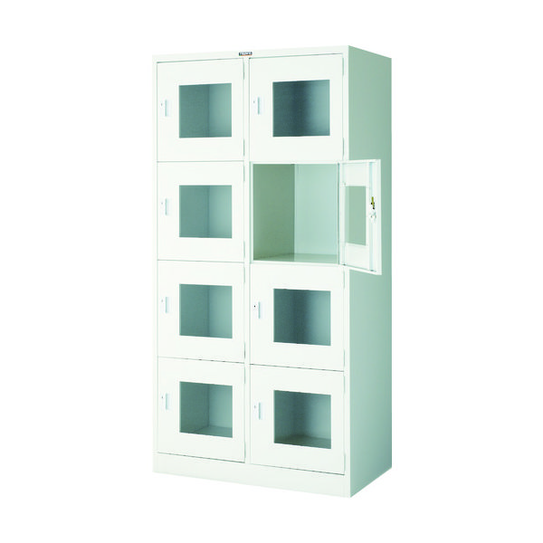 トラスコ中山 TRUSCO 多人数ロッカー8人用 窓付 WSV8MA 1台 454-1022（直送品）