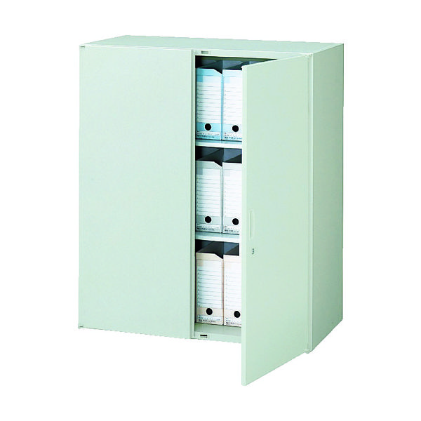 ナイキ NAIKI 収納庫 NW型 両開き書庫 W899×D450×H1050 NW-0911K-AW 1台 463-2451（直送品）