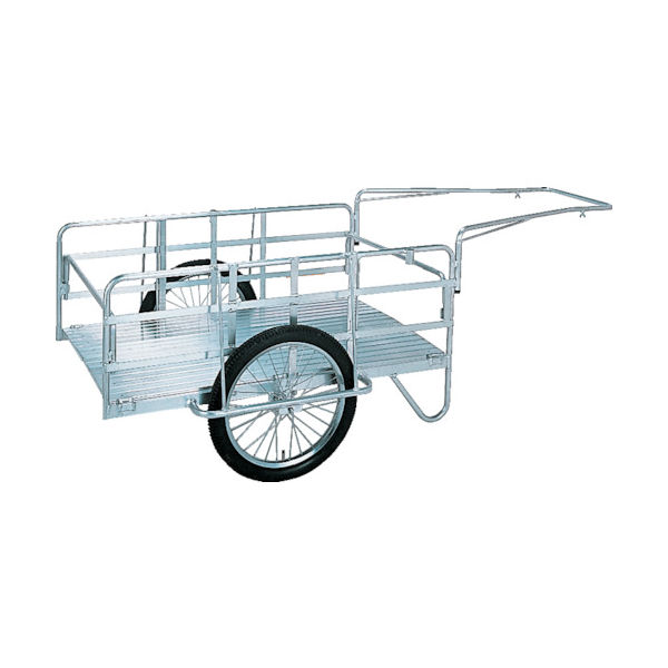 昭和ブリッジ販売 昭和 アルミ折畳みリヤカー 積載面(長さ×幅)900×600mm ノーパンクタイヤ NS8-A1S 1台 360-3806（直送品）