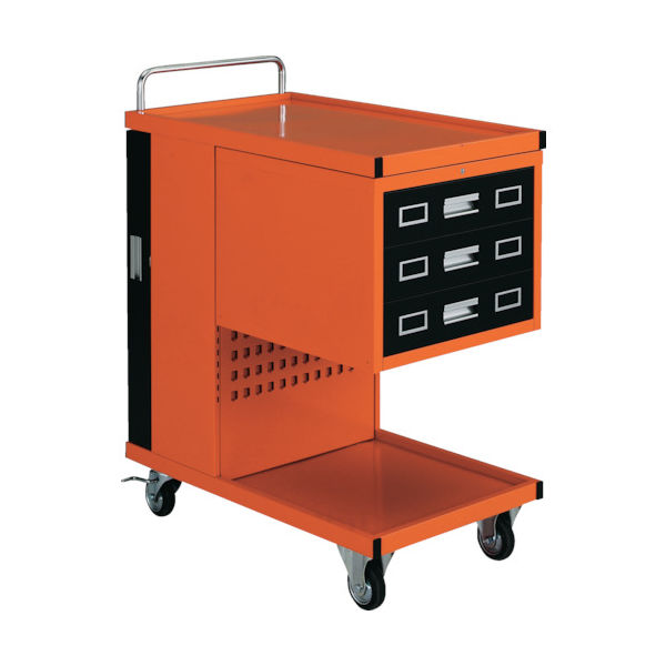 トラスコ中山 TRUSCO パンチングパネル付ツールワゴン 507X830XH1050 TVD-303R 1台 286-9268（直送品）