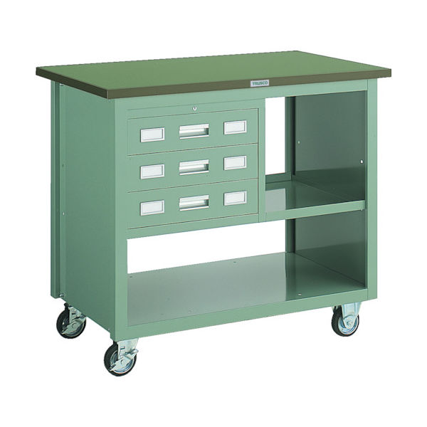 トラスコ中山 TRUSCO VD型引出付大型ツールワゴン 1010X600XH880 緑 VD-204 GN 1台 512-3399（直送品）