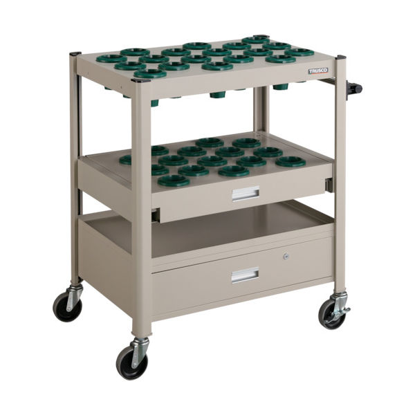 トラスコ中山 TRUSCO TCW型ツーリングワゴン 50X33個スライド棚引出し付 ネオグレー TCW-T502DC NG 1台（直送品）