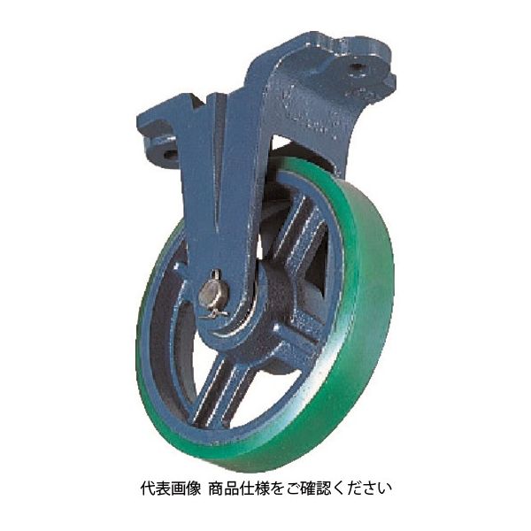 京町産業車輌 京町 ダクタイル製金具付ウレタン車輪250MM FU-250 1個 458-4261（直送品）