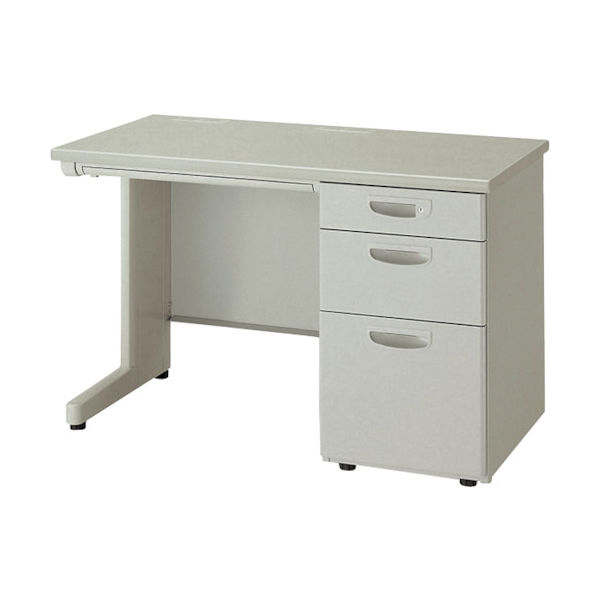 NAIKI 片袖デスク NED型/天板:ウォームホワイト 本体:ウォームホワイト/W1100×D700×H700 NED117B-AWH（直送品）