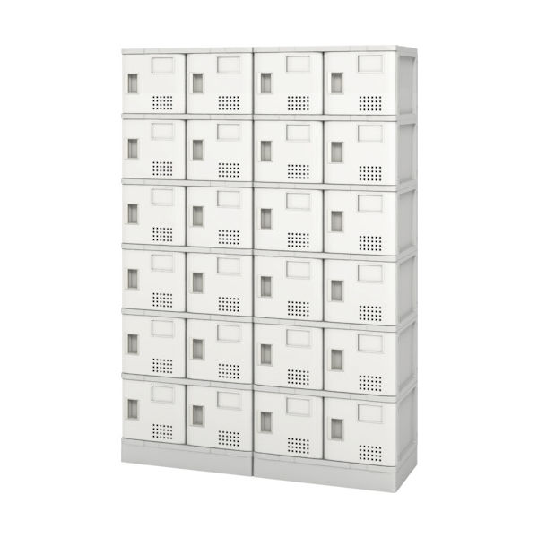 アイリスチトセ 樹脂ロッカー24人用 グレー TJL-S46ST-GR 1台 773-2929（直送品）