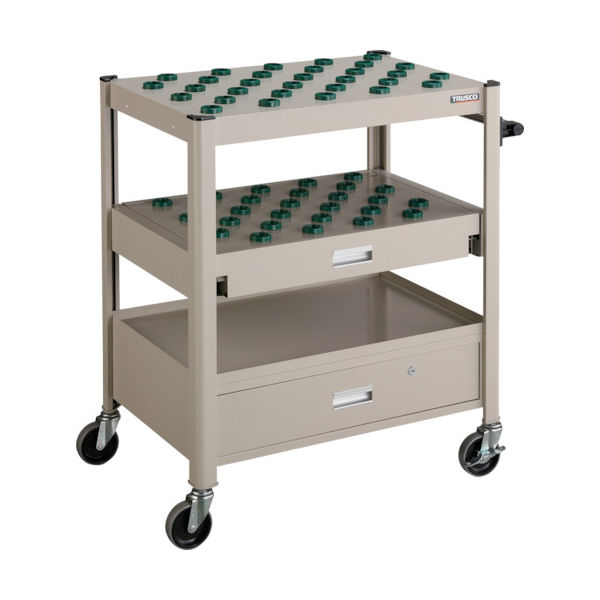 トラスコ中山 TRUSCO TCW型ツーリングワゴン 30X57個スライド棚引出し付 ネオグレー TCW-T302DC NG 1台（直送品）