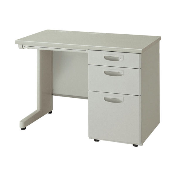 NAIKI 片袖デスク NED型/天板:ウォームホワイト 本体:ウォームホワイト/W1000×D700×H700 NED107B-AWH（直送品）