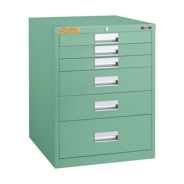 トラスコ中山 TRUSCO LVE型キャビネット 500X550XH650 引出6段 LVE-651 1台(1個) 252-3931（直送品）