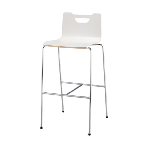 アイリスチトセ リフレッシュチェア フーク 背・座合板 カウンター型 ホワイト CFKCK-G-W 1脚 790-2123（直送品）