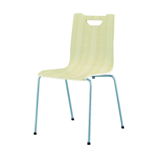 アイリスチトセ リフレッシュチェア フーク 背・座合板 塗装4本脚 ナチュラル CFKCF-G-NA 1脚 790-2093（直送品）