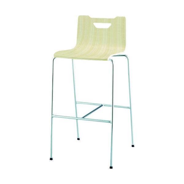 アイリスチトセ リフレッシュチェア フーク 背・座合板 カウンター型 ナチュラル CFKCK-G-NA 1脚 790-2115（直送品）