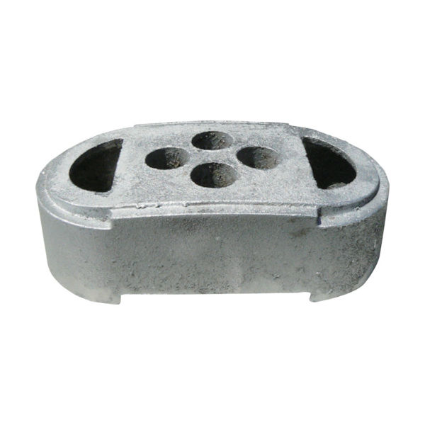 グリーンクロス フェンス用鋳物ベース(メッキ) 1104700302 1台 783-7828（直送品）