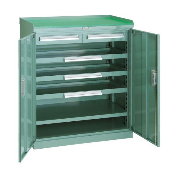 トラスコ中山 TRUSCO スライド工具キャビネット 881X551 コボレ止め天板付 DX-32 1台 518-0163（直送品）