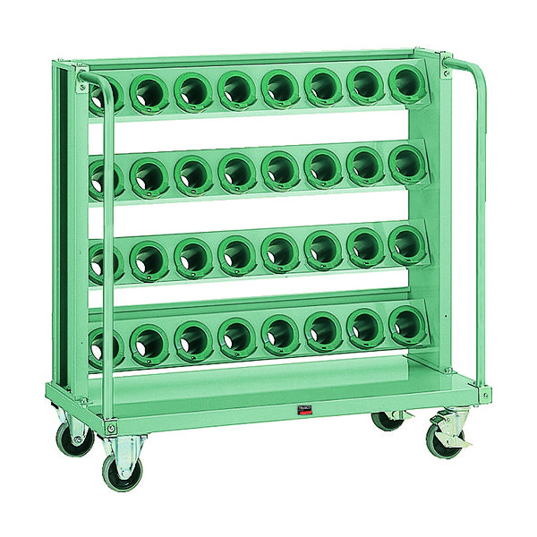 トラスコ中山 TRUSCO ツーリングワゴン BT・NT50兼用 32個収納 ロック付 ヤンググリーン色 VTLW-48-YG 1台（直送品）