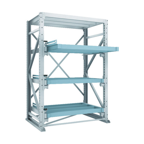 トラスコ中山 TRUSCO スライダーラック スライド4段 スチール板無し 単体 NSHS-24-4K 1台(1個) 287-0070（直送品）