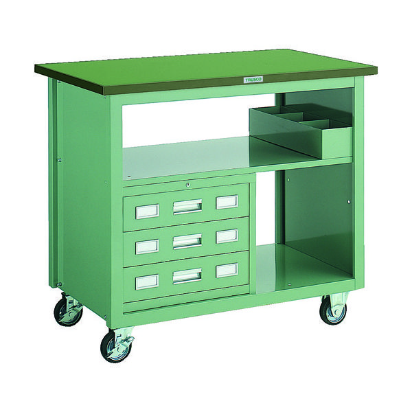 トラスコ中山 TRUSCO VD型引出付大型ツールワゴン 1010X600XH880 緑 VD-203 GN 1台 512-3372（直送品）