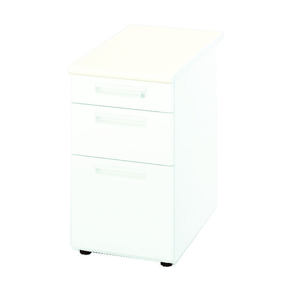 ナイキ NAIKI 脇デスク XED型/本体:クリアーホワイト 天板:ホワイト/W400×D700×H700 XED047B-WH 1台（直送品）