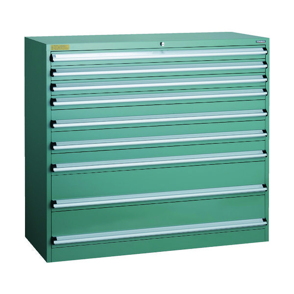 トラスコ中山 TRUSCO VE13S型キャビネット 1300X550XH1200 引出9段 VE13S-1204 1台(1個)（直送品）