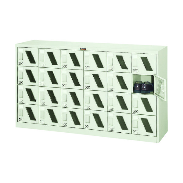 トラスコ中山 TRUSCO シューズケース 24人用 1552X380XH880 窓付 SC-24M 1台 520-9307（直送品）