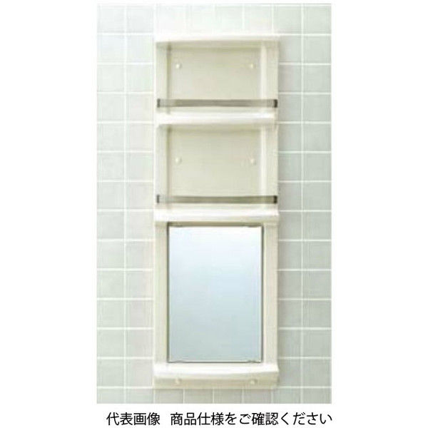 LIXIL 浴室収納棚 鏡付(平付) YRー412G/L11 YR-412G/L11 1個（直送品）