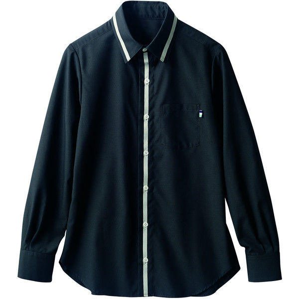 住商モンブラン シャツ 兼用 長袖 ブラック/グレー L BW2502-18 1枚（直送品）