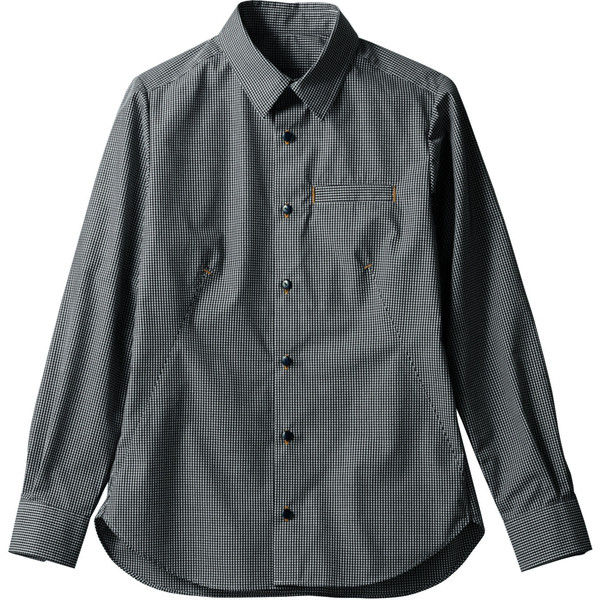 住商モンブラン シャツ 兼用 長袖 ブラックミニチェック M BW2505-12 1枚（直送品）