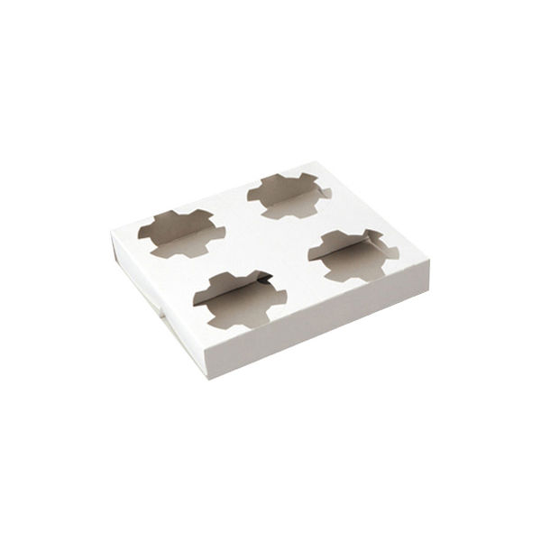 ペーパークラフト 紙カップホルダー4穴 ミシン目付き 136317 1包：400枚（100×4）（直送品）