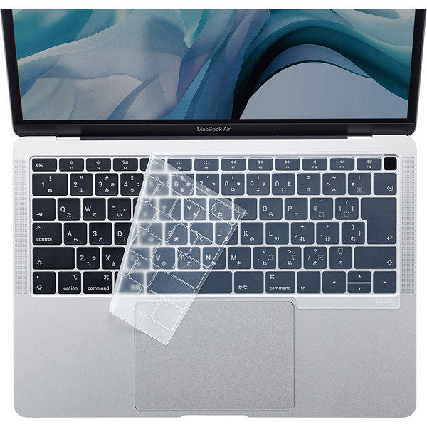 サンワサプライ MacBook Air 13.3インチ Retinaディスプレイ用シリコンキーボードカバー（クリア） FA-SMACBA13R 1個（直送品）