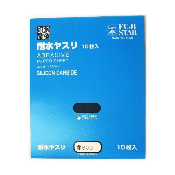 耐水ヤスリ 10枚入り #800 028334 三共理化学（直送品）