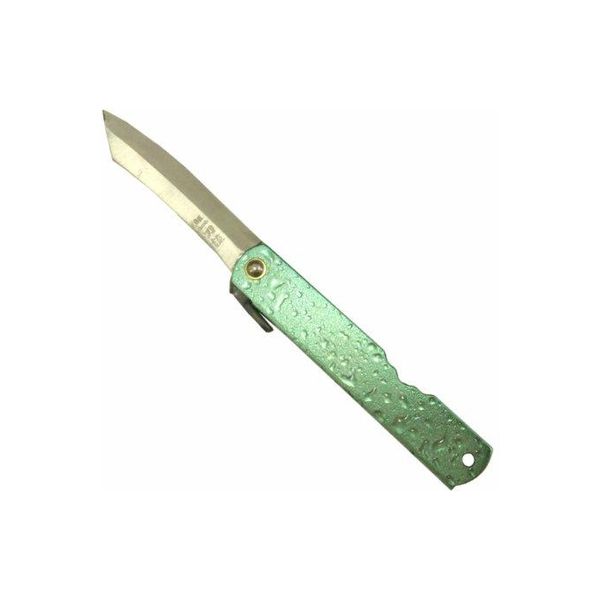 永尾駒製作所 昔なつかしいナイフ 肥後守 水しぶき柄 グリーン 青紙割り込み 018221（直送品）