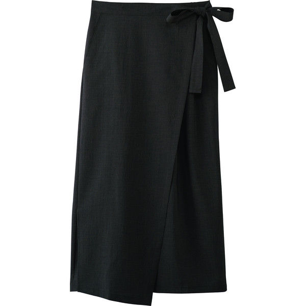 チトセ エプロン風和風パンツ[男女兼用] DN8504_C-9墨黒_9号（取