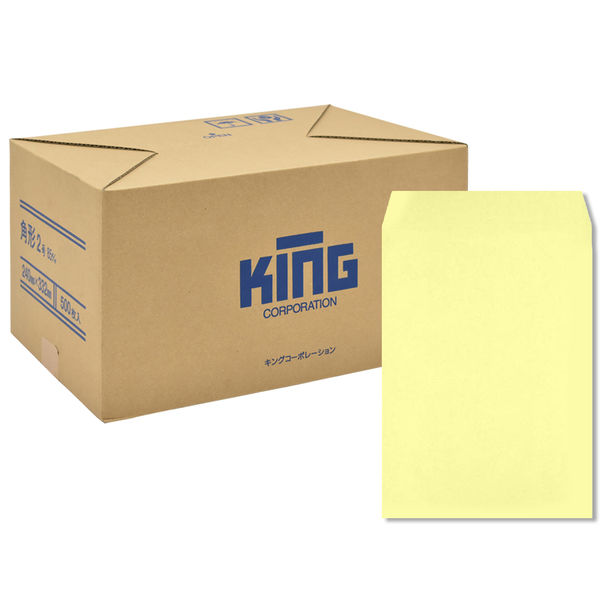 キングコーポレーション 角形2号 85g スミ貼クリーム 080410 1箱（500枚入）（直送品）