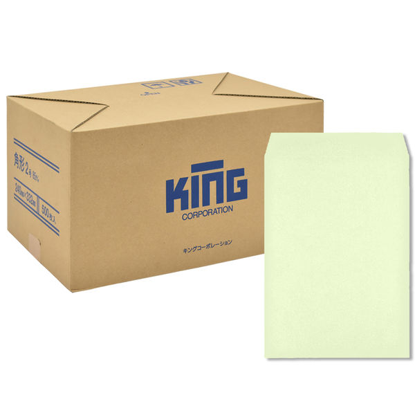 キングコーポレーション 角形2号 85g スミ貼ウグイス 080411 1箱（500枚入）（直送品）