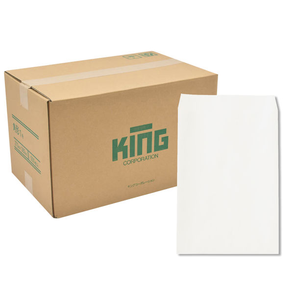 キングコーポレーション 角形1号 HIソフトカラーホワイト 160107 1箱（500枚入）（直送品）