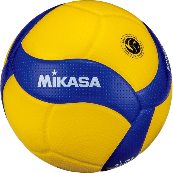 ３球セット　MIKASA バレー5号 国際公認球 高校試合球 黄/青 V300Wウェア