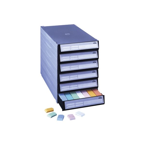 ファルマ ブロック整理箱（グレー）6段 10-2661-01（直送品）