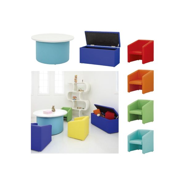 キッズスペース用セット テーブル イエロー 23-6719-0103 松吉医科器械（直送品）