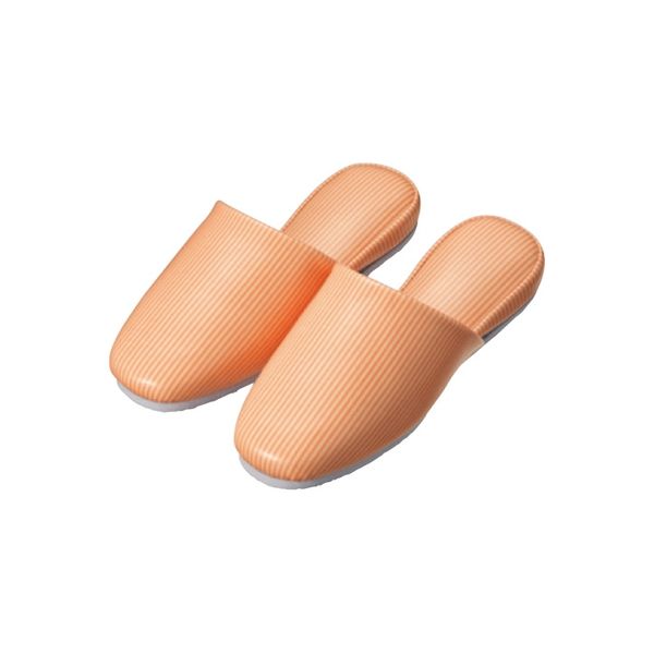 スリッパ（ストライプ）大人用 ピンク 24-3026-0005 1梱（20足） 松吉医科器械（直送品）