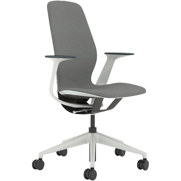 くろがね工作所 Steelcase SILQチェア アーム付 シーガル/カーボンメタリック ペッパー 418A000SC-F2（5W41） 1脚（直送品）