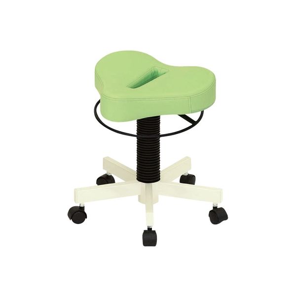 【軒先渡し】高田ベッド ドクターチェア(プロスツール) ビニルレザーライムグリーン 24-2244-0018 1台（直送品）