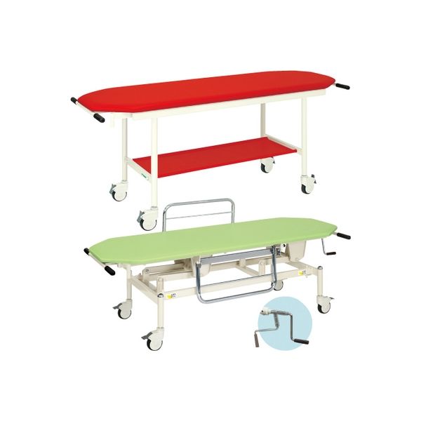 【軒先渡し】高田ベッド ライトストレッチャー100 ビニルレザークリーム 24-3195-0013 1台（直送品）